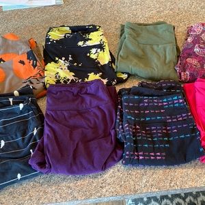 Bundle of 8 OS Lularoe leggings in EUC!